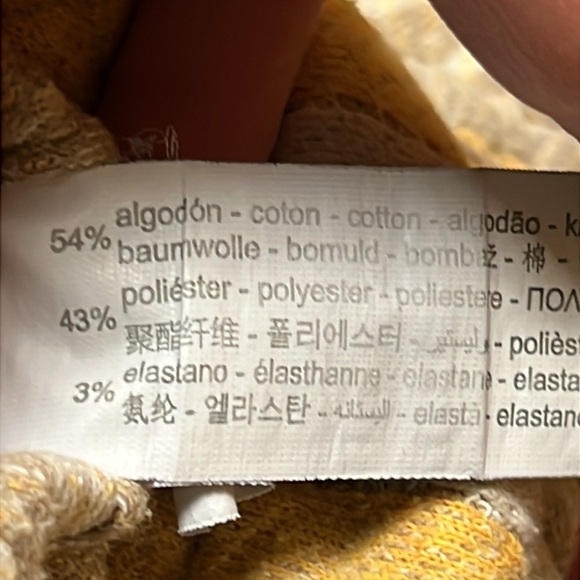 Zara Women’s Shorts Small pockets drawstring yellow gray stripe pull on elastic - Picture 5 of 9